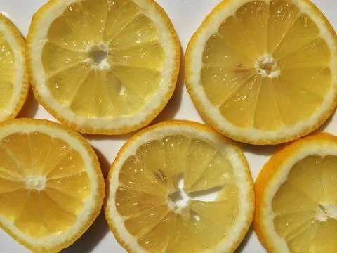 Lemons on white background Stock Photos