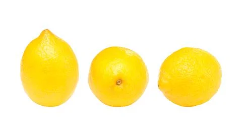 Lemons on a white background. Stock Photos
