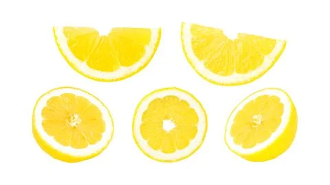 Lemons on a white background. Stock Photos