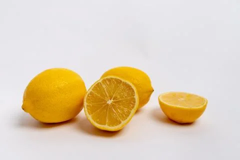 Lemons on a white isolated background 스톡 사진