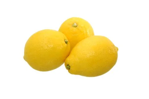 Lemons On White Stock Photos