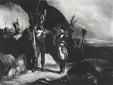 L'Empereur et le grenadier. Nicolas-Toussaint Charlet (France, Paris, 1792-.. Stock Illustration