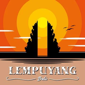 Lempuyang Temple Gate Stock Illustration