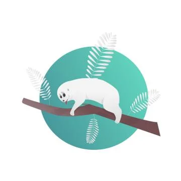 Lemur illustration, vector Stock Illustration