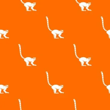 Lemur monkey pattern seamless Stock Illustration