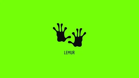 Lemur step icon animation Stock Footage 157499048