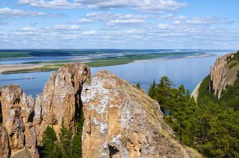 Lena Pillars, viewpoint Stock Photos