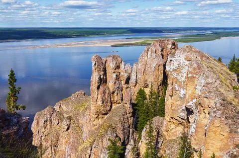 Lena Pillars, viewpoint Stock Photos