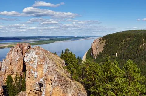 Lena Pillars, viewpoint Stock Photos