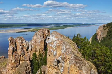 Lena Pillars, viewpoint Stock Photos