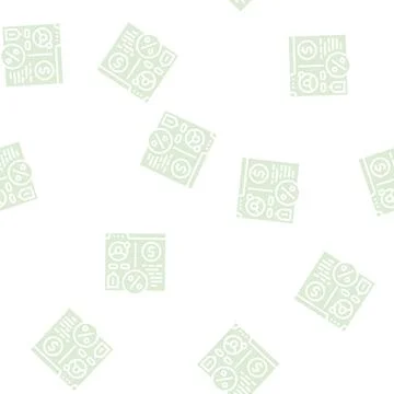 Lending finance glyph seamless pattern Stock Illustration