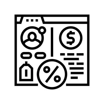 Lending finance line icon vector illustration Stock Illustration