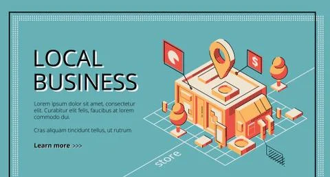 Lending program for local business website Illustrazione stock