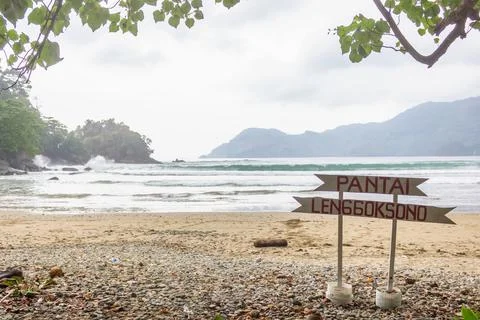 Lenggoksono Beach on East Java Island Stock Photos