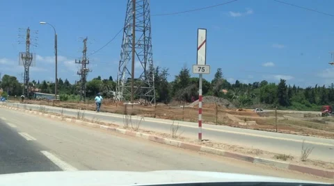 Length measuring while train pass, Israel Stock Footage 52130737