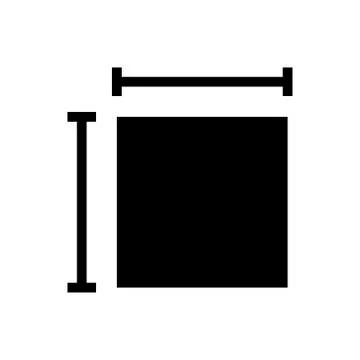 Length width outline icon. Symbol, logo illustration for mobile concept and web Illustrazione stock