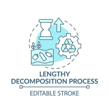 Lengthy decomposition process concept icon Illustrazione stock