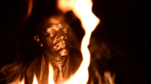 Lenin in the fire Stock Footage 67485863