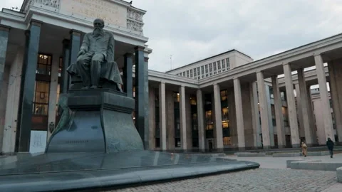 Lenin Library historic science knowledge building university architecture Stock-Footage 167204864