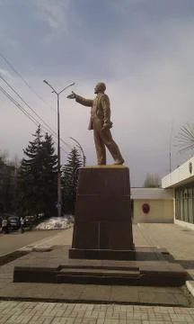 Lenin monument Stock Photos