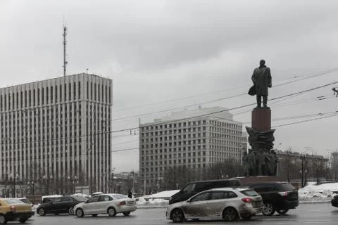 The Lenin monument Stock Photos
