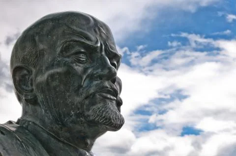Lenin Statue in Cavriago, Emilia-Romagna, Italy Stock Photos