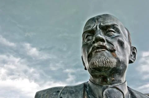 Lenin Statue in Cavriago, Emilia-Romagna, Italy Stock Photos