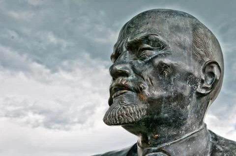 Lenin Statue in Cavriago, Emilia-Romagna, Italy Stock Photos