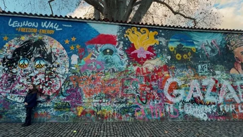 Lennon Wall 3 (Editorial) Stock Footage 319387083