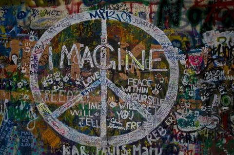 Lennon wall Stock Photos