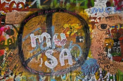 Lennon wall Stock Photos