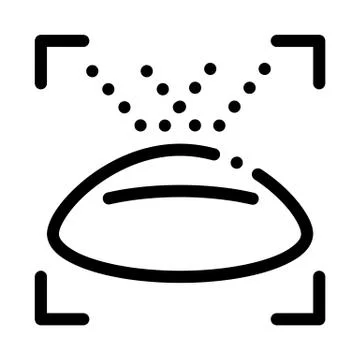 Lens action icon vector outline illustration 库存插图