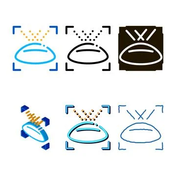 Lens action icon vector outline forms 库存插图