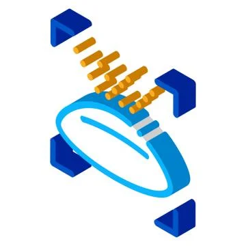 Lens action isometric icon vector illustration 库存插图