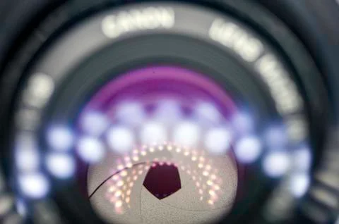 Lens and digphram Foto stock