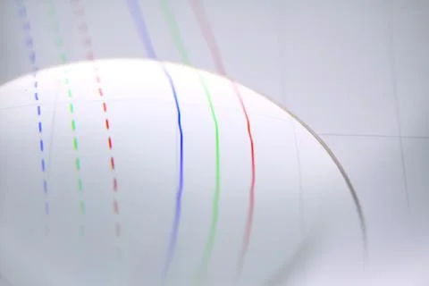 Lens and graph Stock Photos