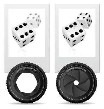 Lens aperture concept Stock Illustration