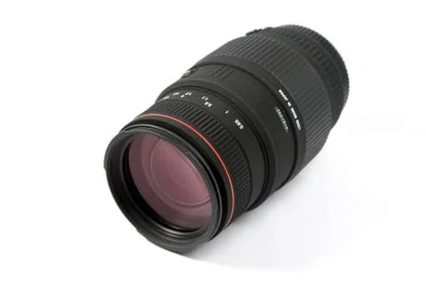 Lens for camera on white background Stock Photos