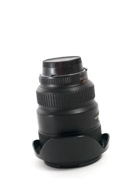 Lens for the camera on a white background Stock Photos