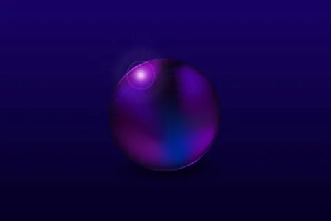 Lens circle purple object light reflection sphere Illustrazione stock
