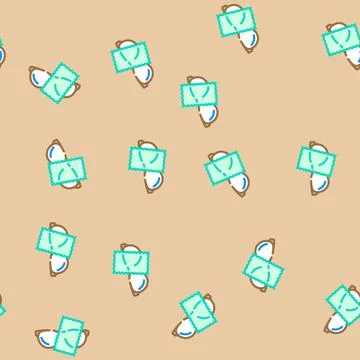Lens cleaning cloth optometry vision vector seamless pattern Stockillustratie