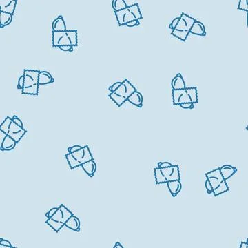 Lens cleaning cloth optometry vision line vector seamless pattern Stock Illustration