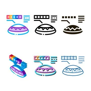 Lens color pack selection icon vector outline Stock Illustration