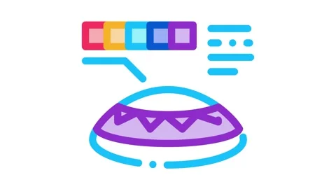 Lens color selection Icon Animation Stock Footage 145280129