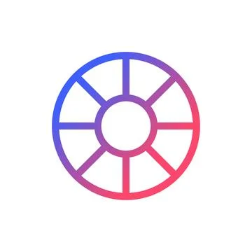 Lens filter pixel perfect gradient linear ui icon Illustrazione stock
