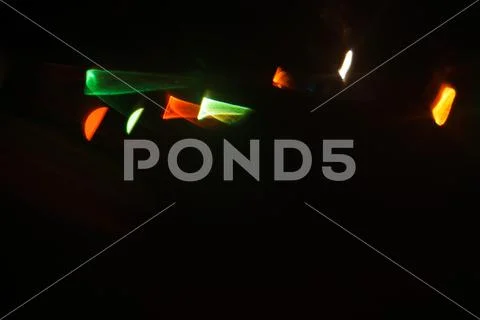 Lens flare background, motion blurred bokeh Stock Photos