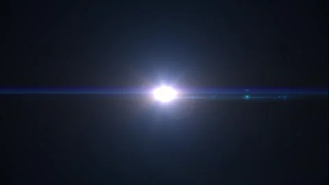 Lens flare on black background. Cinematic light flashes. 4K video. Stock Footage 272437473