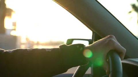 Lens Flare Driving.mp4 Stock Footage