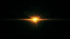 Lens flare effect on black background. A... | Stock Video | Pond5