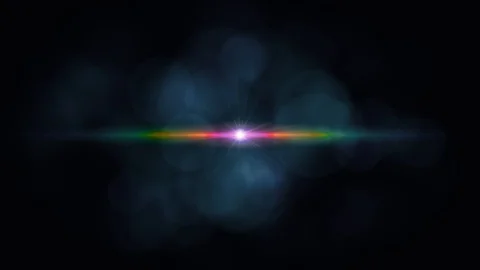 Lens flare effect on black background. A... | Stock Video | Pond5